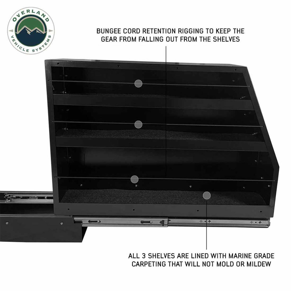 Overland Vehicle Systems - Highline Slide Out Camping Storage System - 21010503
