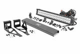 Rough Country - LED Light Kit - Bumper Mount - 20" Chrome Dual Row - Amber DRL - Ford Super Duty (05-07) - 70664DRLA