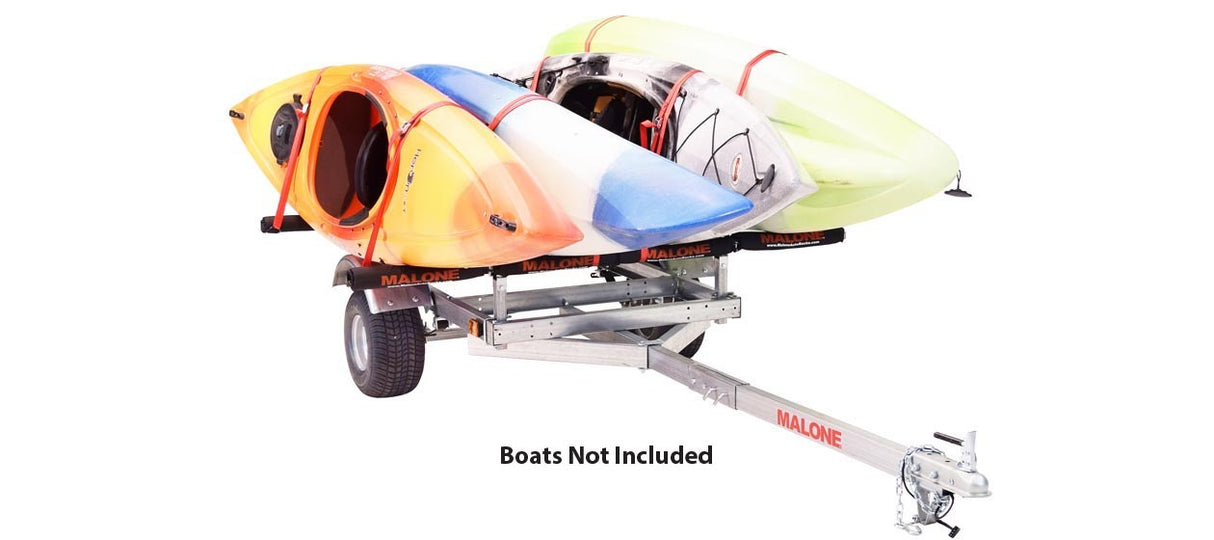 Malone - LowMax 4 Kayak Trailer Pkg. (2 Stackers & 4 sets rack pads) - MPG596XSRP
