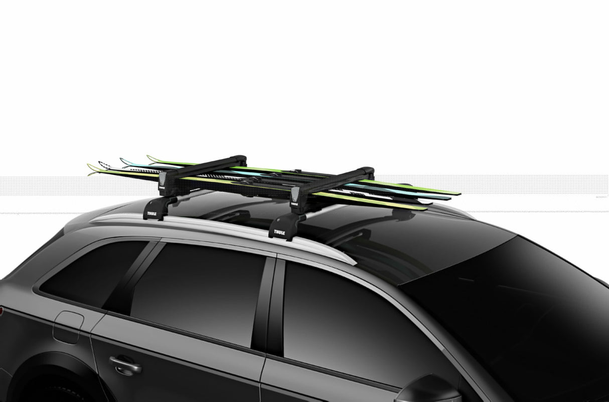 Thule - SnowPack Medium Roof Top Ski and Snowboard Carrier - Black - 7324B