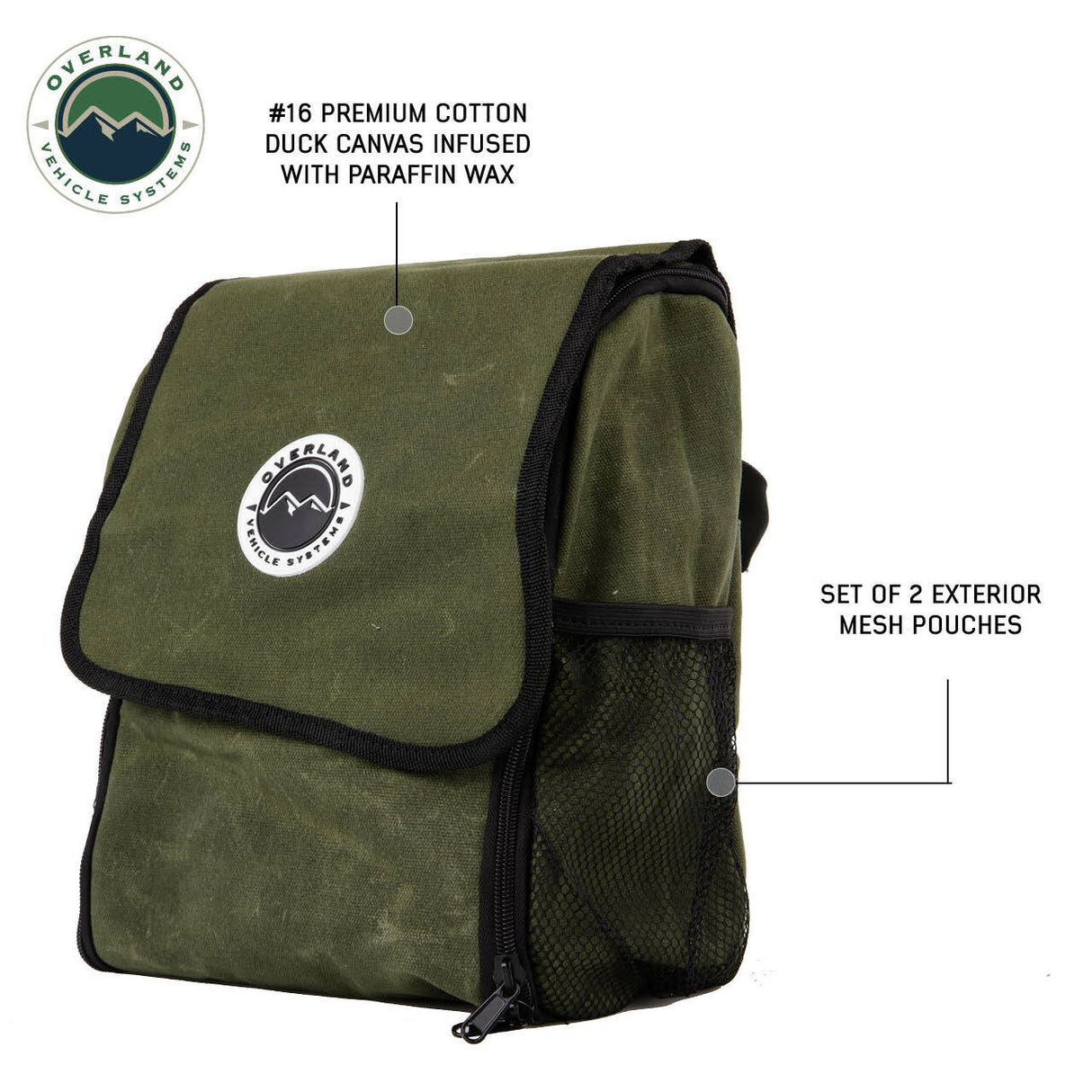 Overland Vehicle Systems - Organize With Wax Canvas Overnight Bag - 21039941