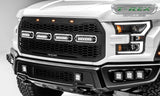 T-Rex Grilles - 1 Pc Laser Cut Pattern Mild Steel Revolver Grille Replacement - Includes Optional Aluminum Accent Trim, Requires (3) OEM Factory Amber running lights (not included), Includes Universal Wiring Harness - 6515671