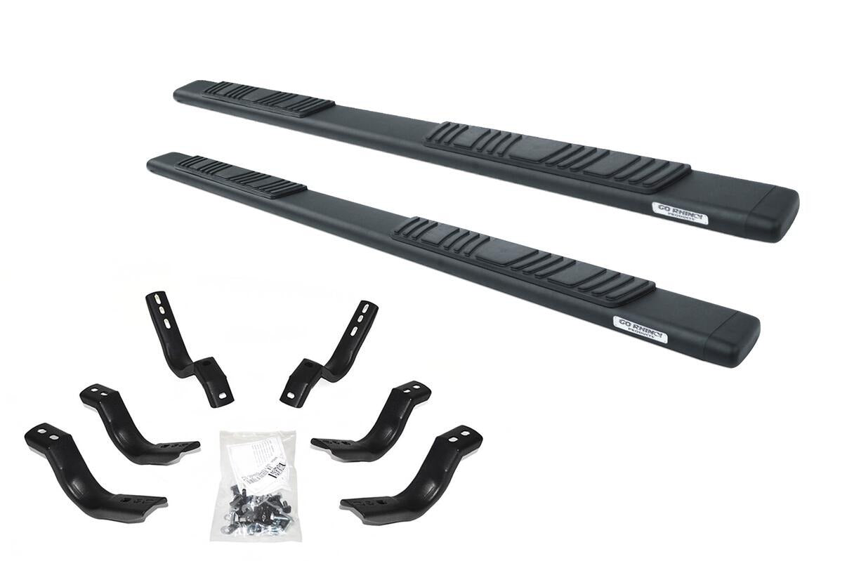 Go Rhino 685451687T - 5" OE Xtreme Low Profile SideSteps With Mounting Bracket Kit - Textured Black
