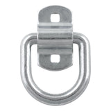 Curt - 3" x 3" Surface-Mounted Tie-Down D-Ring (3,600 lbs, Clear Zinc) - 83742