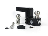 Weigh Safe Cerakoted 4" Drop Hitch with 2" Shank w/ Keyed Alike WS05 - WS4-2-KA-CER-BLA