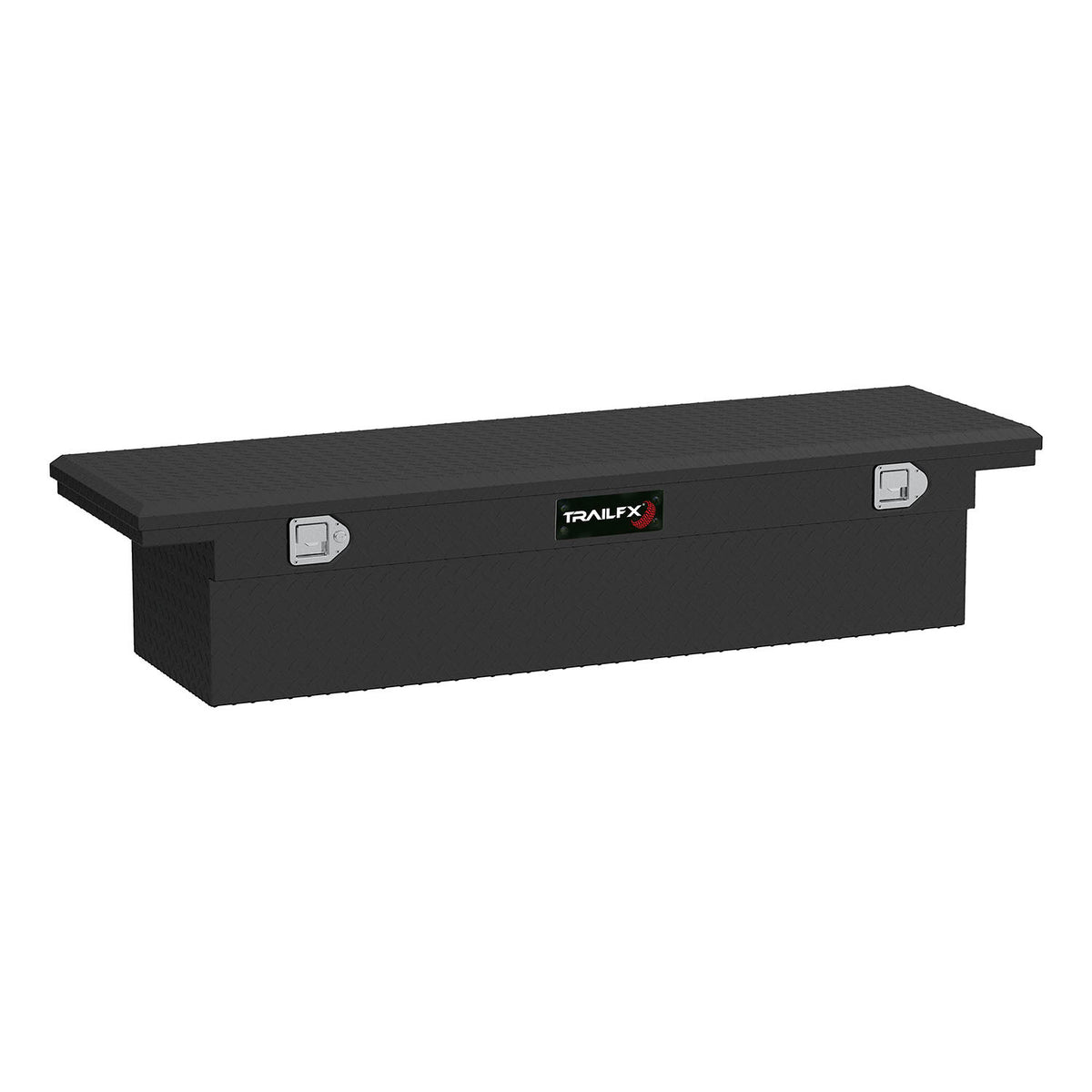 TrailFx - 69 Inch Aluminum Low Profile Single Lid Crossover Toolbox- Matte Black (120703)