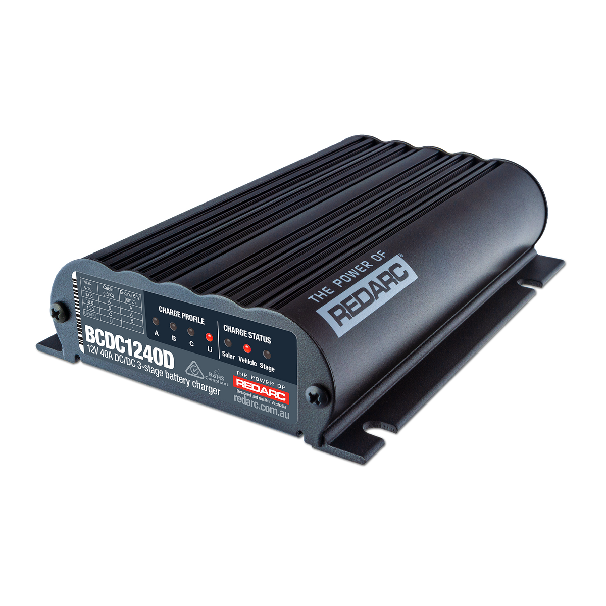 Redarc - Dual Input 40A In-Vehicle Dc Battery Charger - BCDC1240D