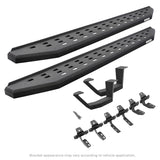 Go Rhino 6949264810T - RB20 Running Boards With Mounting Brackets & 1 Pair of Drop Steps Kit - Protective Bedliner Coating