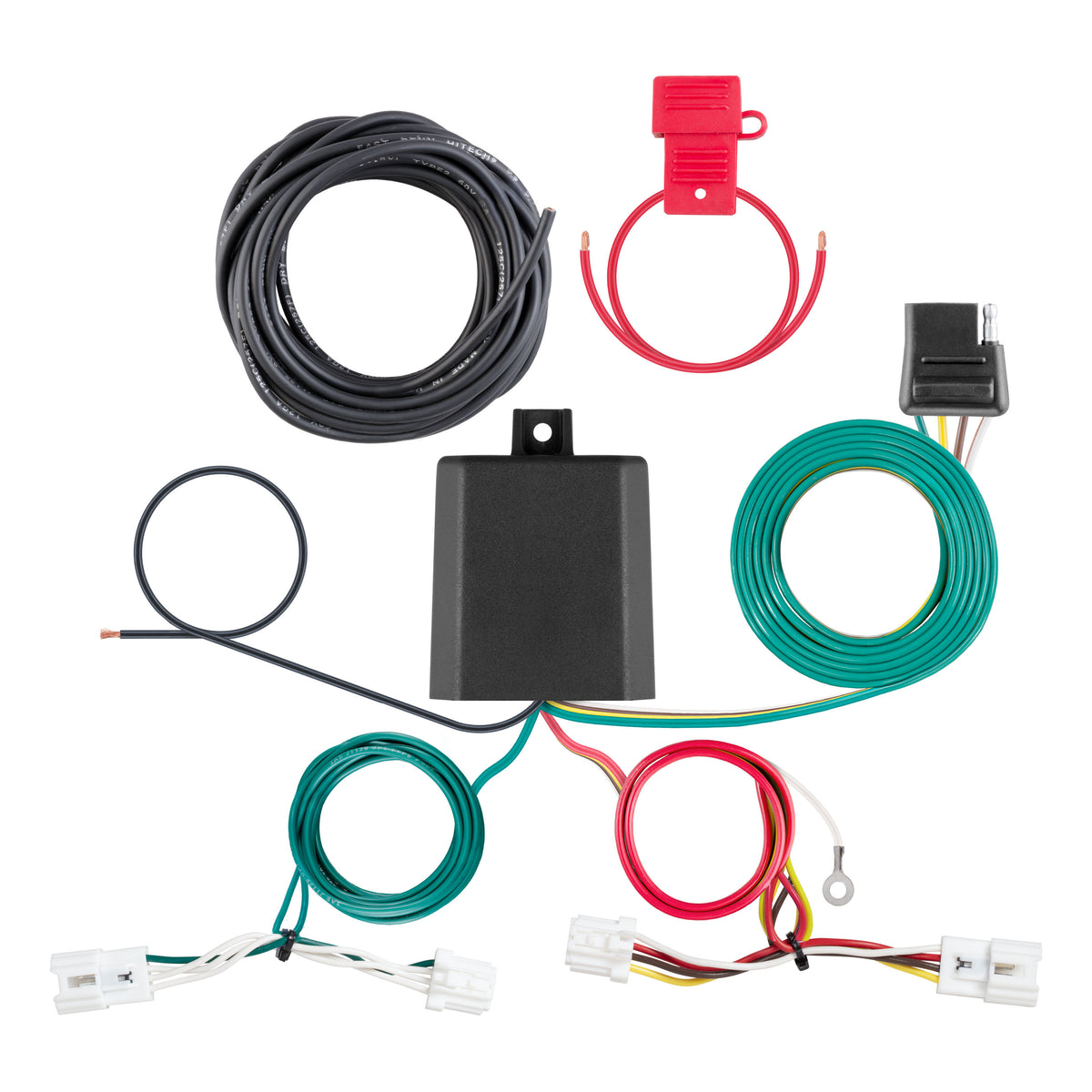 Curt - 56500 Custom Wiring Harness, 4-Way Flat Output, Select Nissan Sentra