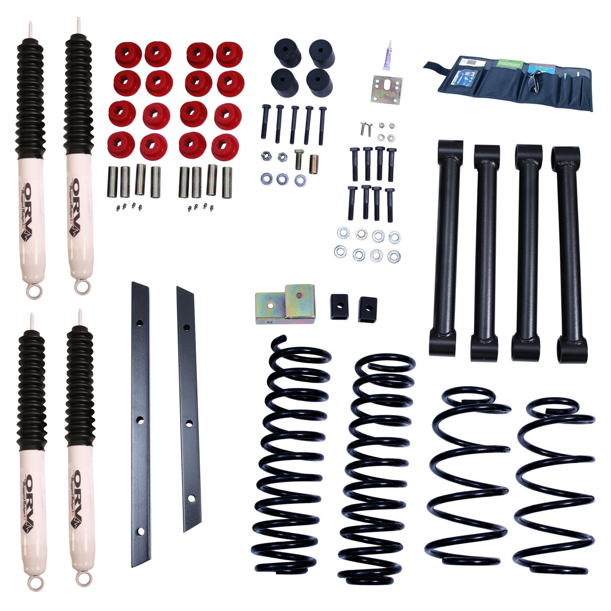 2 Inch Lift Kit with Shocks; 97-02 Jeep Wrangler TJ
