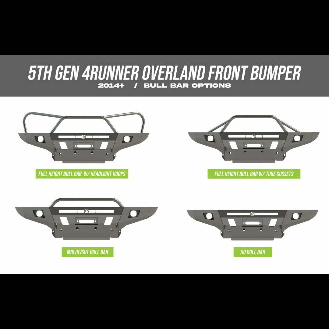 C4 Fabrication - 4Runner Overland Series Front Bumper / 5th Gen / 2014-2024 - 1100-3114-30-NB-01NA