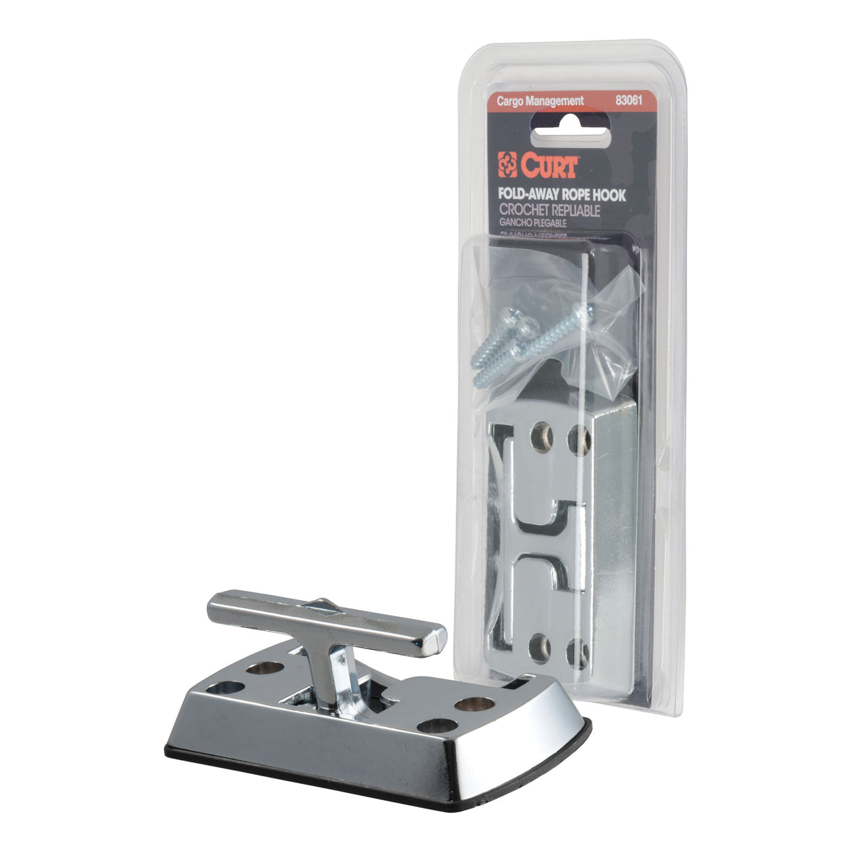 Curt - Fold-Away Rope Hook (1,200 lbs, Packaged) - 83061