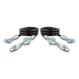 Curt - 44" Safety Cables with 2 Snap Hooks (7,500 lbs, Vinyl-Coated, 2-Pack) - 80176