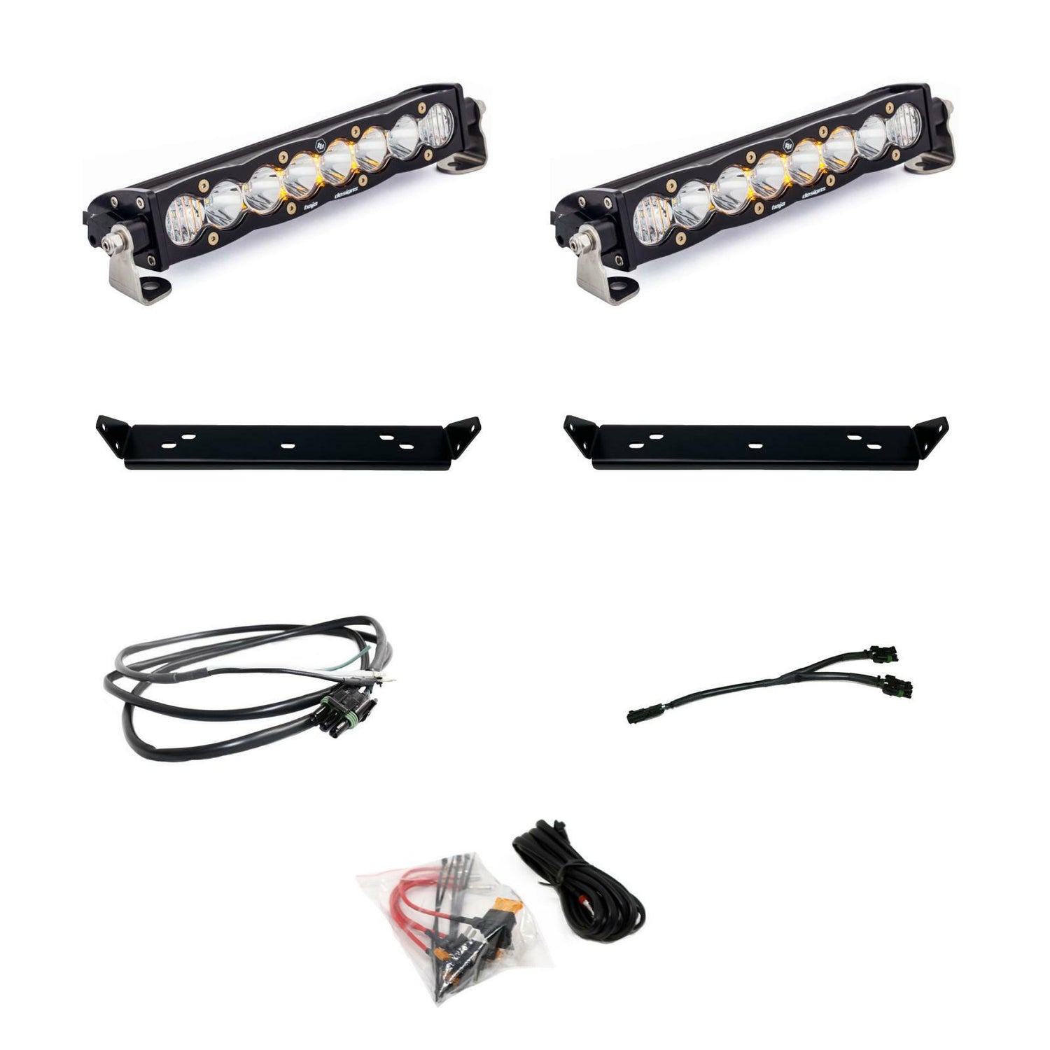 Baja Designs - 448065 - S8 10 Inch Dual Behind Grille Light Bar Kit