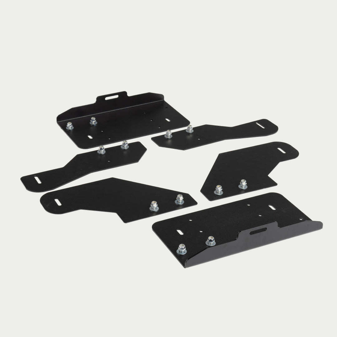 Decked - CargoGlide 1.0 Mounting Brackets - brackets & spacers to mount onto vY midsize Drawer Systems - A0110-YCGB-BLK