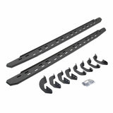 Go Rhino 69641687ST - RB30 Slim Line Running Boards with Mounting Bracket Kit - Protective Bedliner Coating