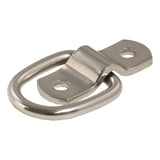 Curt - 1" x 1-1/4" Surface-Mounted Tie-Down D-Ring (1,200 lbs, Stainless) - 83732