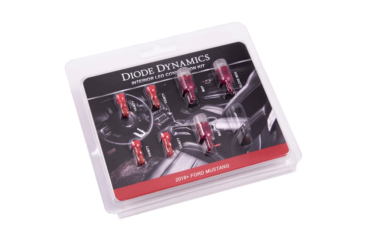 Diode Dynamics - DD0358 - 2018 Mustang Interior Kit - Stage 2 (Red)