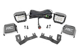 Rough Country - LED Ditch Light Kit - 3in OSRAM Pair - Wide - Chevy GMC 1500 (14-18) - 71056