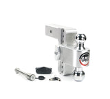 Weigh Safe - CTB6-2.5-KA Turnover Ball 6" Drop Hitch with 2.5" Shank; Keyed alike; WS05 Included