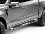 Go Rhino 104404987PS - 4" 1000 Series SideSteps With Mounting Bracket Kit - Polished Stainless Steel