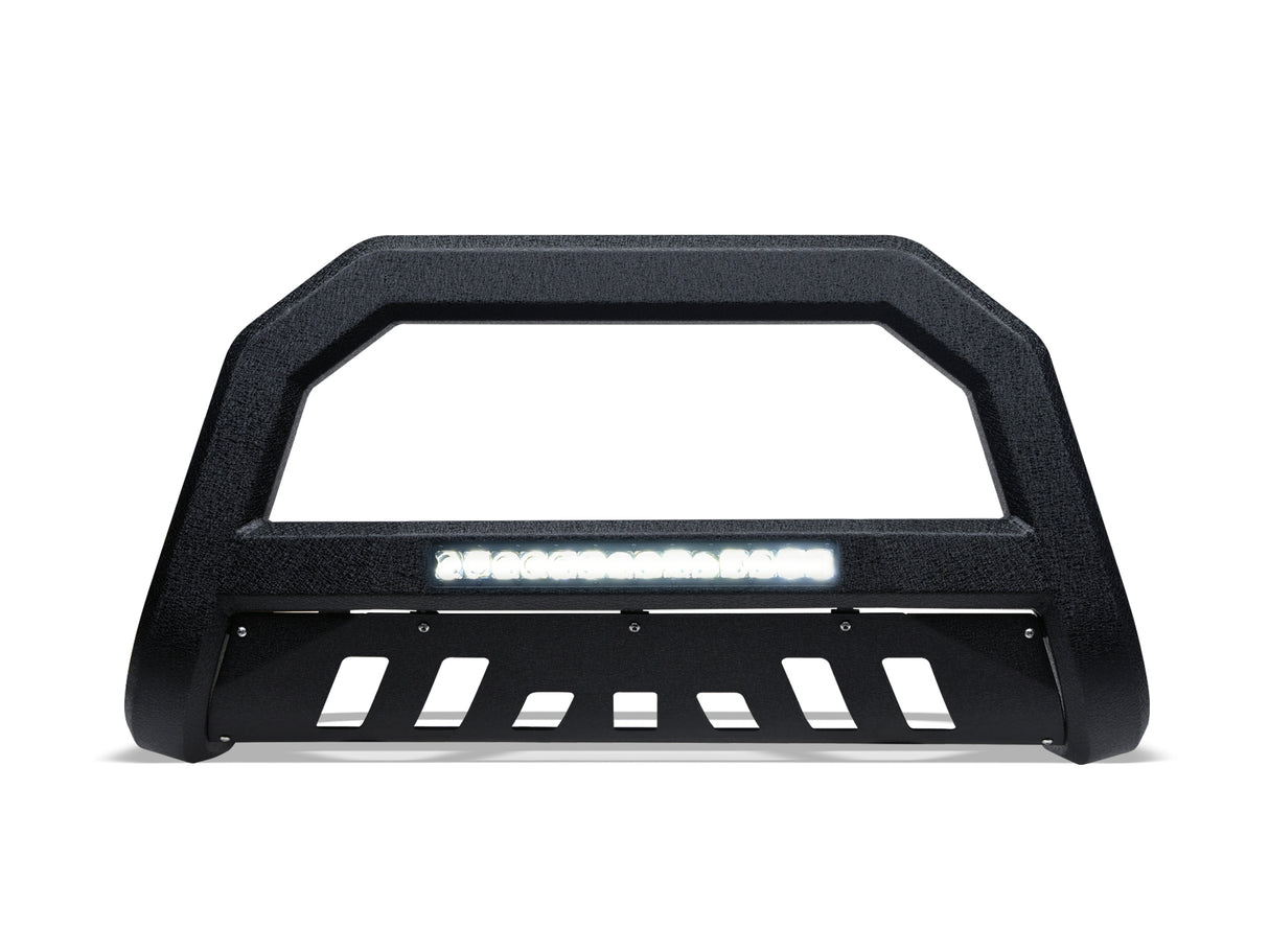 Armordillo 2019-2022 Chevy Silverado 1500 / 2019-2022 GMC Sierra 1500 AR Bull Bar w/LED - Matte Black w/ Aluminum Skid Plate
