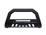 Armordillo 2019-2022 Chevy Silverado 1500 / 2019-2022 GMC Sierra 1500 AR Bull Bar w/LED - Matte Black w/ Aluminum Skid Plate