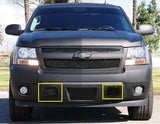 T-Rex Grilles - 2 Pc Small Mesh Mild Steel Upper Class Bumper Grille Overlay - Must remove tow hooks - 52051