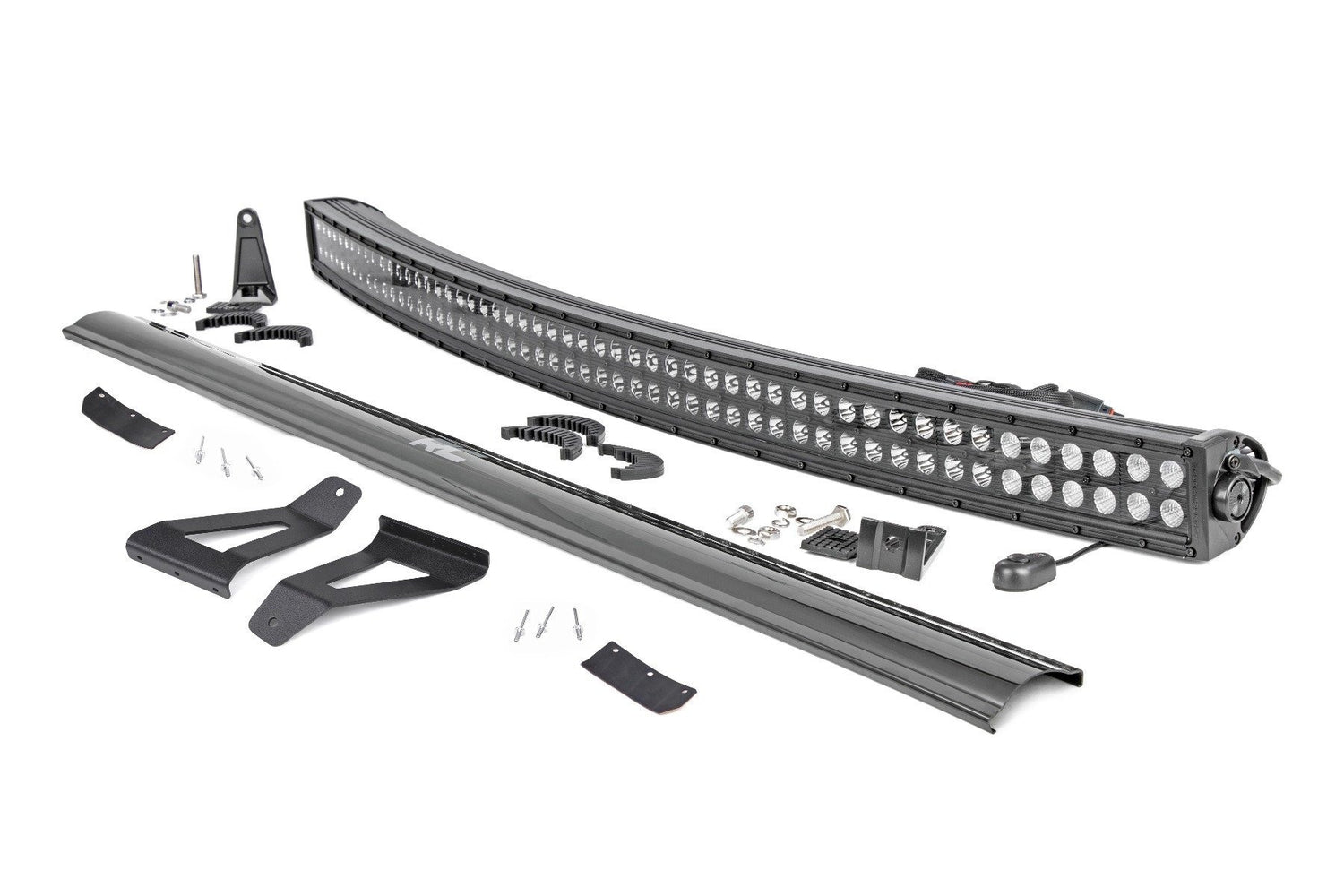 Rough Country - LED Light Kit - Windshield Mount - 50" BLK Dual Row - Jeep Cherokee XJ (84-01) - 70072