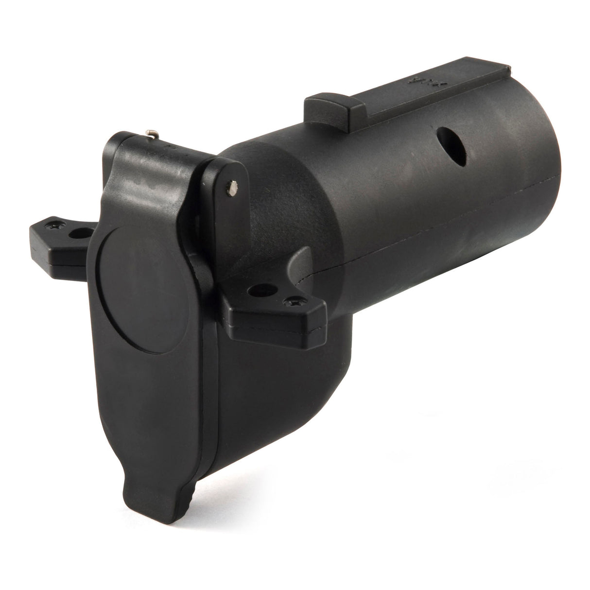 Curt - Adapter with Alarm (7-Way RV Blade to 6-Way Round Trailer, Center Pin Auxiliary) - 57726