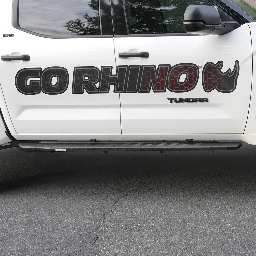 Go Rhino 69643687T - RB30 Running Boards with Mounting Bracket Kit - Protective Bedliner Coating