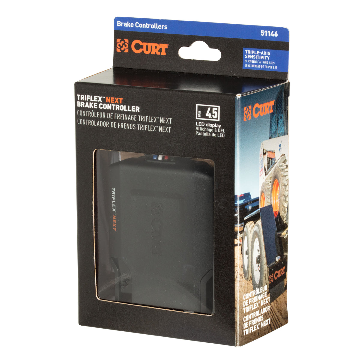 CURT 51146 TriFlex NEXT Trailer Brake Controller Proportional