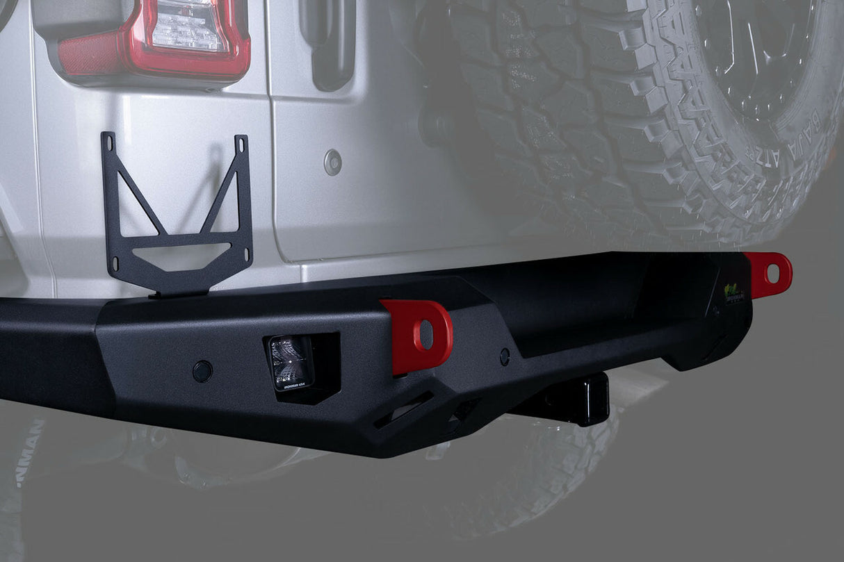 Ironman 4x4 - Raid Series Rear Bumper Kit Suited for Jeep Wrangler JL - No Lights - RTB077JL