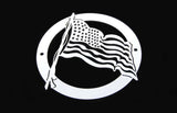 T-Rex Grilles - T-Rex Grilles L1001 US Flag Logo, Polished, Stainless Steel, 1 Pc, Bolt-On - L1001