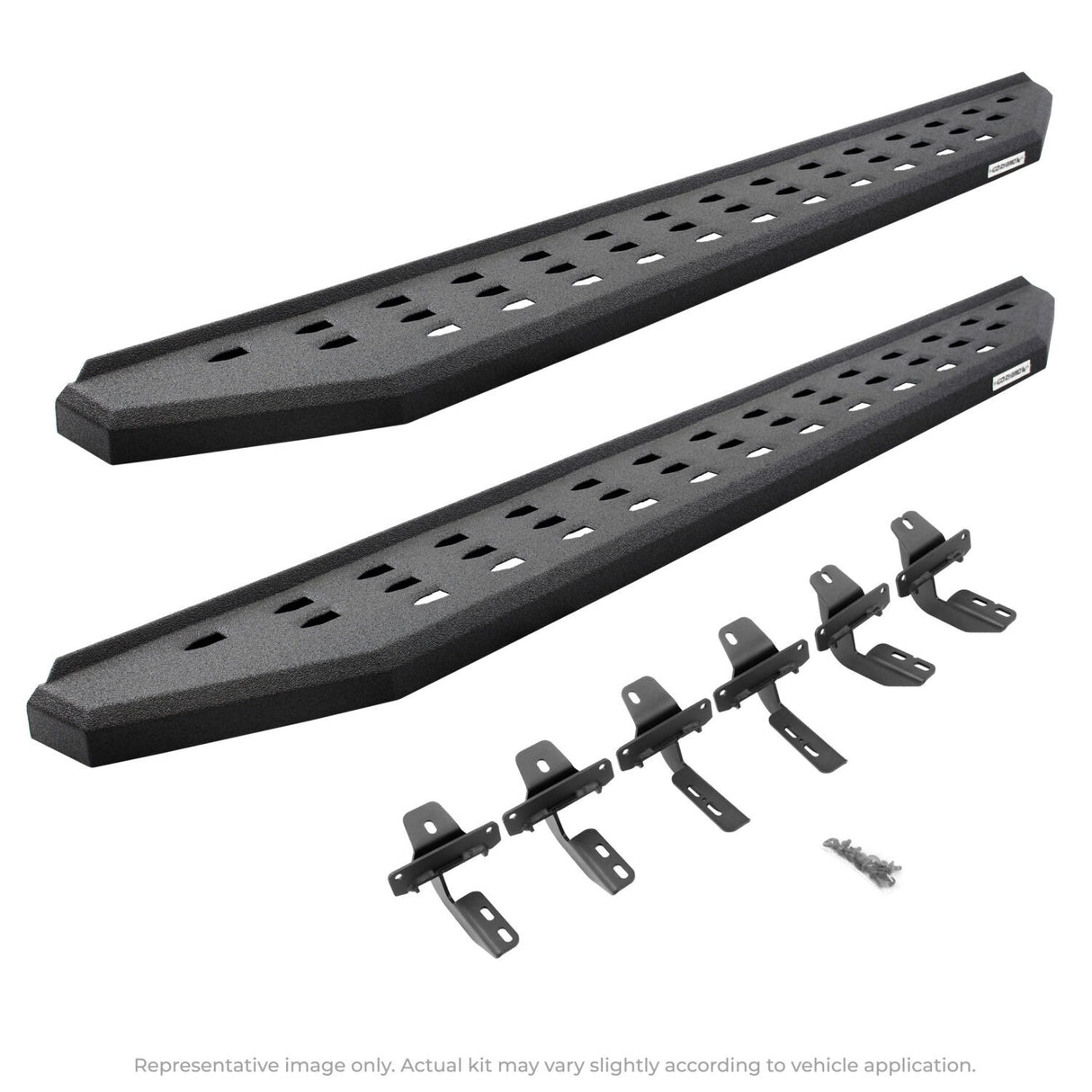 Go Rhino - 69405187T - RB20 Running Boards With Mounting Brackets - Protective Bedliner Coating