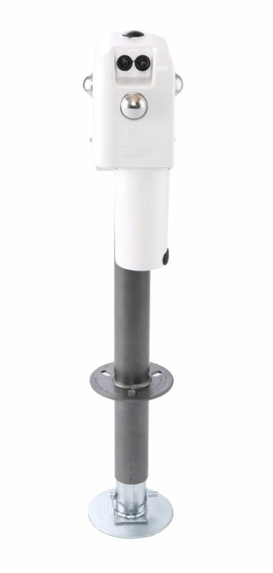 Husky Towing 88141 Electric 4500 LB Cap 18" Travel 6" Drop Down Leg 3 Stand LEDS W/O Remote White