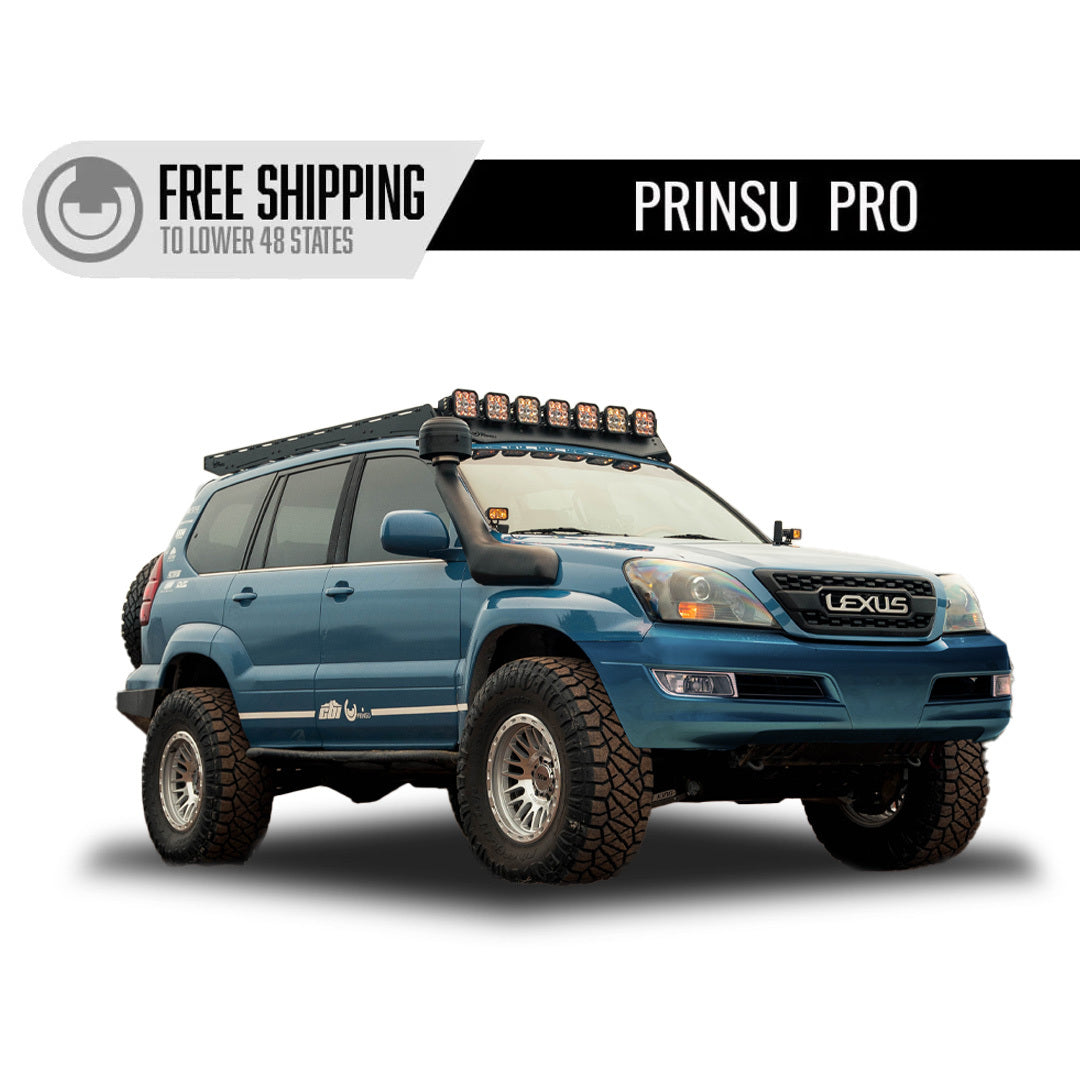Prinsu - Lexus GX470 Prinsu Pro Roof Rack - Cutout for 40" Lightbars - 400-002-016-011