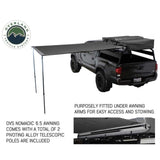 Overland Vehicle Systems - Nomadic Awning 2.0 - 6.5' with Black Cover - 18049909