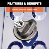 Curt - OEM Puck System Gooseneck Safety Chain Anchors, Ram (38K) - 60698