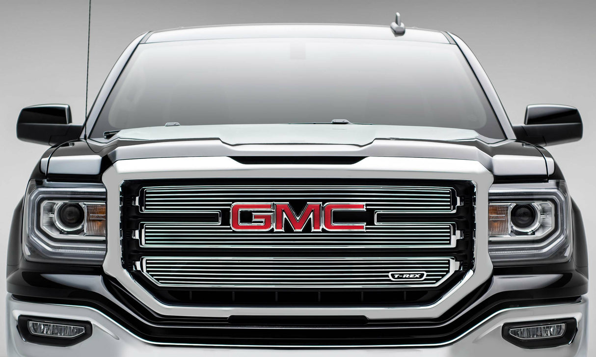 T-Rex Grilles - 3 Pc Horizontal Aluminum Laser Billet Grille Overlay - 6212130
