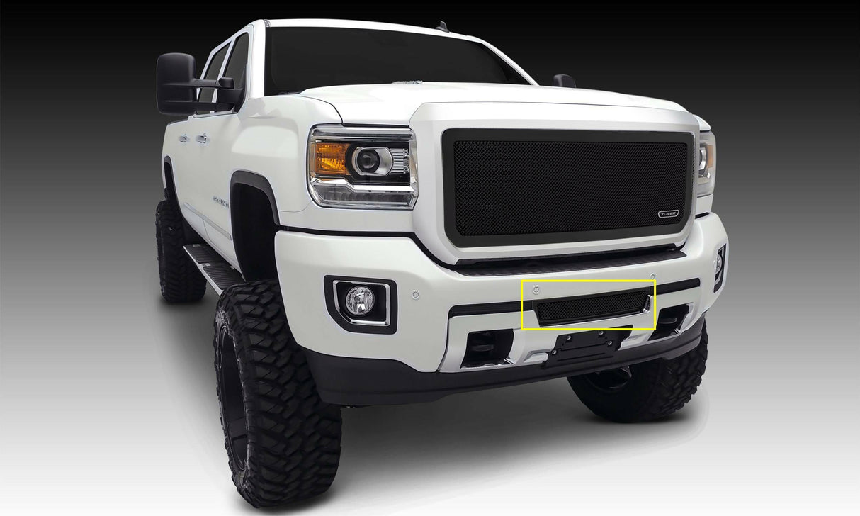 T-Rex Grilles - 1 Pc Small Mesh Mild Steel Upper Class Bumper Grille Insert - 52211