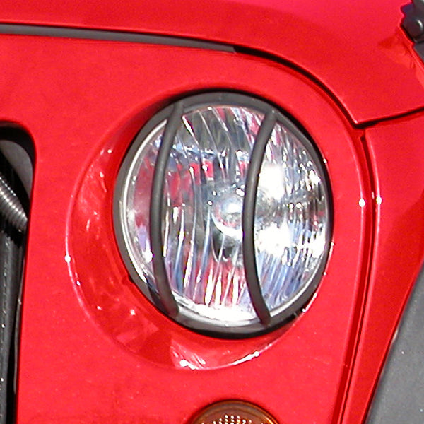 Rugged Ridge - Headlight Euro Guards, Black; 07-16 Jeep Wrangler JK - 11230.03