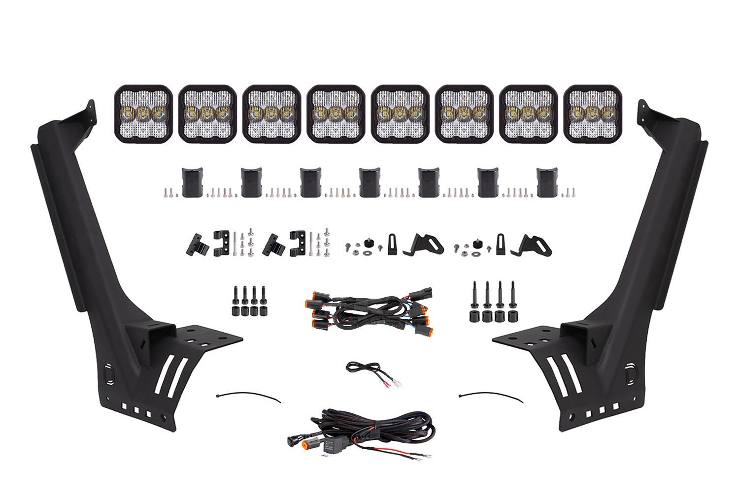 Diode Dynamics - Jeep JL SS5 Sport CrossLink Windshield White Combo Lightbar Kit - DD6821