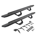 Go Rhino 6963688020PC - RB30 Running Boards with Mounting Brackets & 2 Pairs of Drops Steps Kit - Textured Black