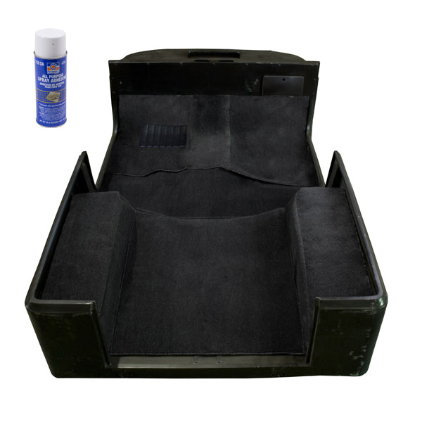 Deluxe Carpet Kit with Adhesive, Black; 97-06 Jeep Wrangler TJ