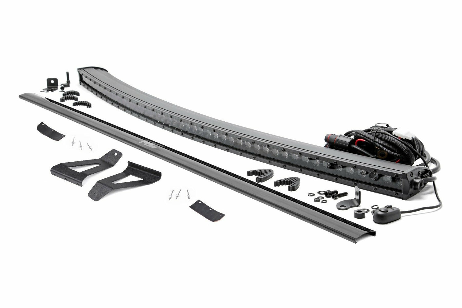 Rough Country - LED Light Kit - Windshield Mount - 50" BLK Single Row - Jeep Cherokee XJ (84-01) - 70075