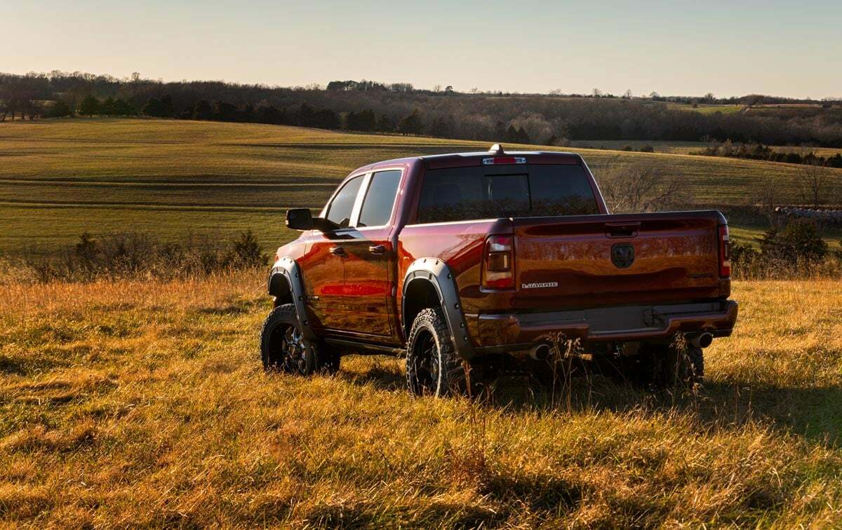 Rough Country - Fender Flares - Defender - PR4 Flame Red - Ram 1500 2WD/4WD (2019-2024) - A-D10914-PR4
