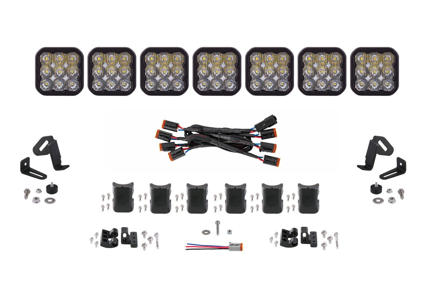 Diode Dynamics - SS5 Sport Universal CrossLink 7-Pod Lightbar White Driving - DD7212