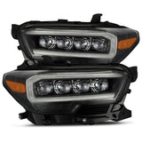 AlphaRex 880707 LED Projector Headlights Plank Style Design Black