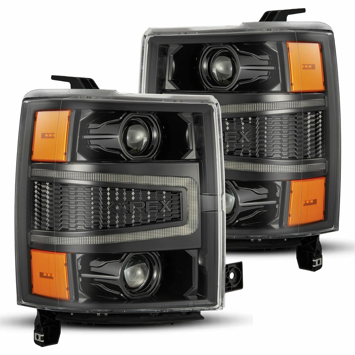 AlphaRex 880244 Projector Headlights Alpha-Black